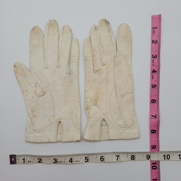 Lot of 3 Womens‎ Small Vintage Leather Gloves - Picture 5 of 9